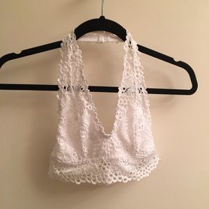 White Aerie boho lace bralette